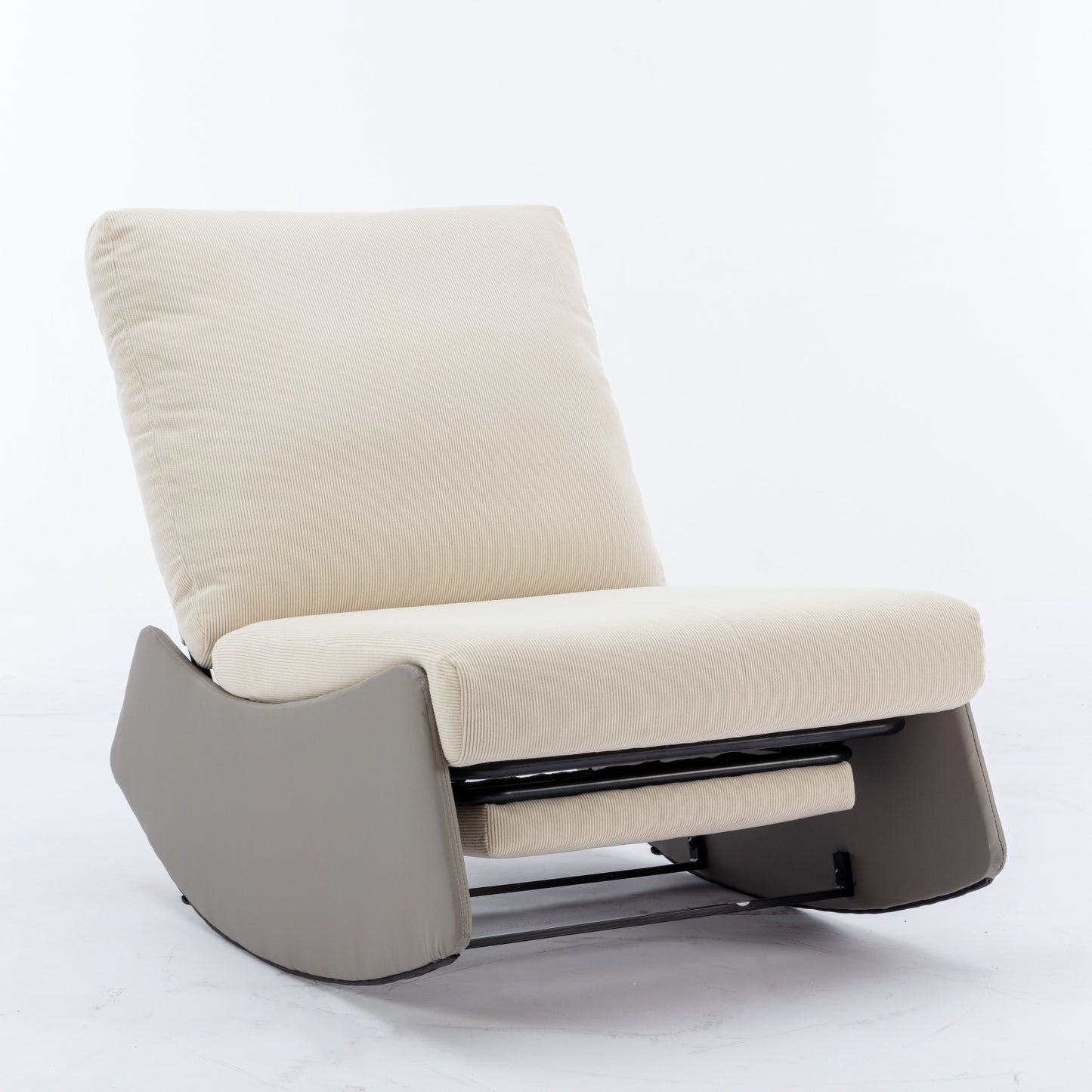 Stella Modern Rocking Chair Recliner - Gray+Beige