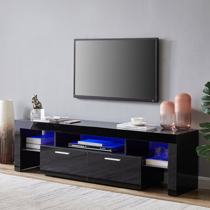 Lacey TV Stand with LED light - Black