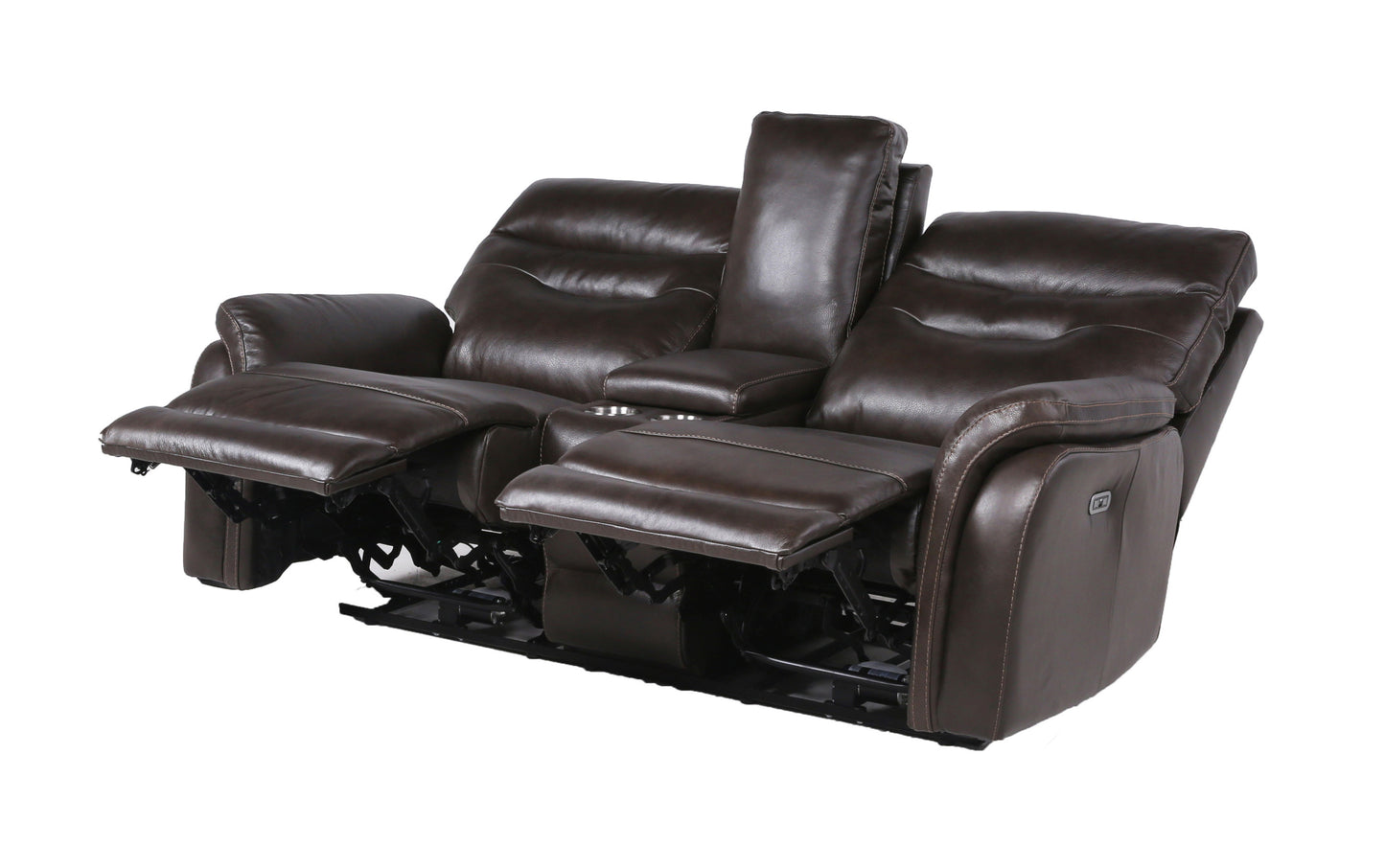 Graham Recliner Console Loveseat - Coffee