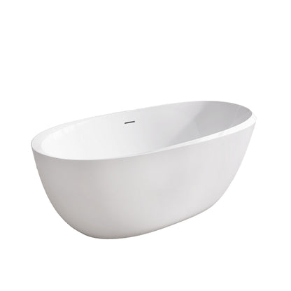 Mody 59" Acrylic Freestanding  Soaking Bathtub - Gloss White