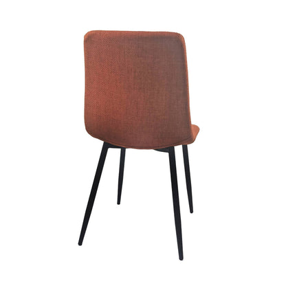 Ona Suedette Dining Chairs with Black Metal Leg (Set of 2) - Caramel