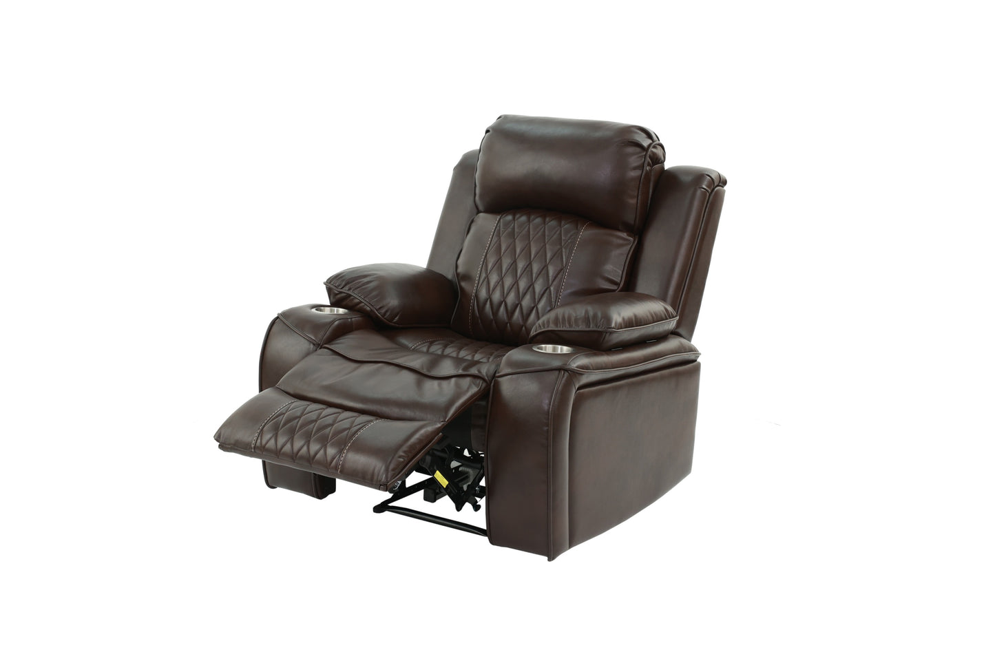 Parker Gel Leatherette Power Motion Recliner Chair - Brown