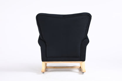 Jarvis Velvet Rocking Chair - Black