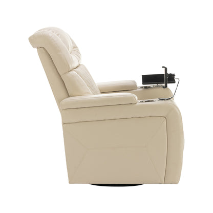 Comfort Max 270 Degree Swivel Power Recliner - White