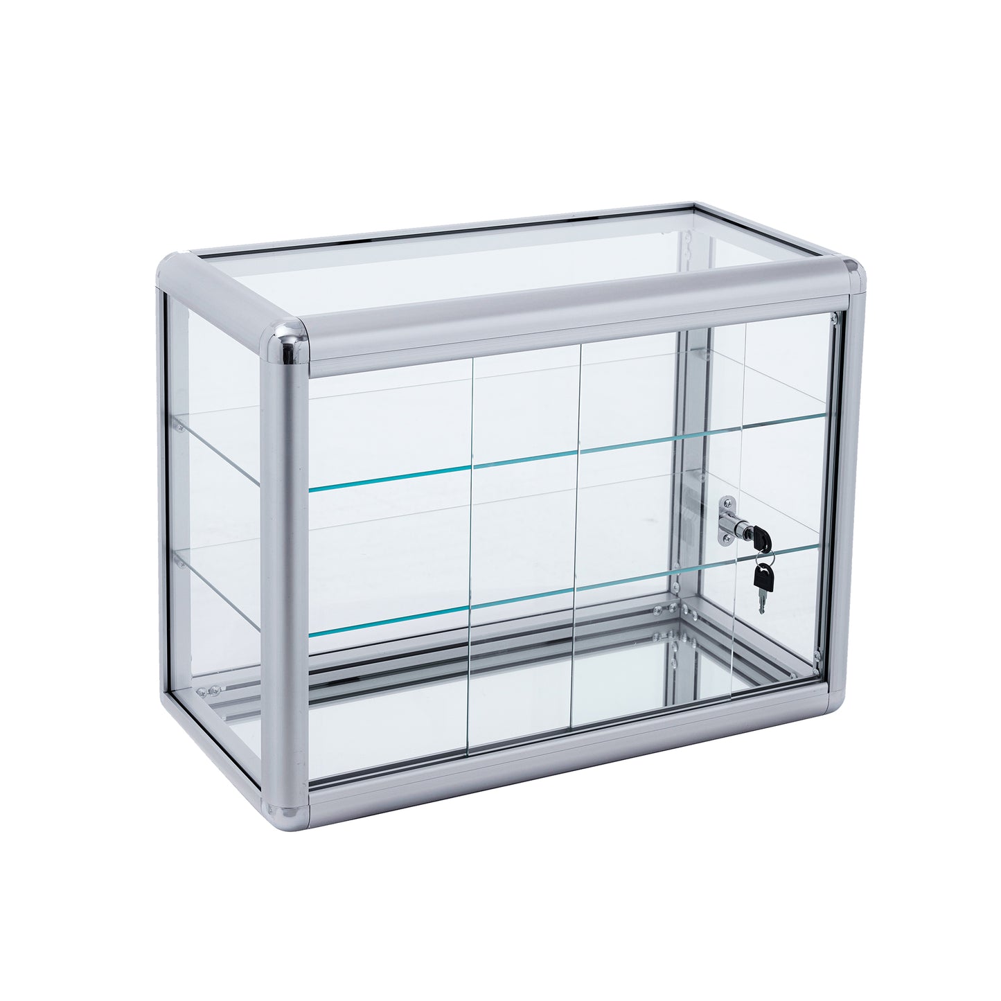 Baxter Tempered Glass Counter Top Display Cabinet - White