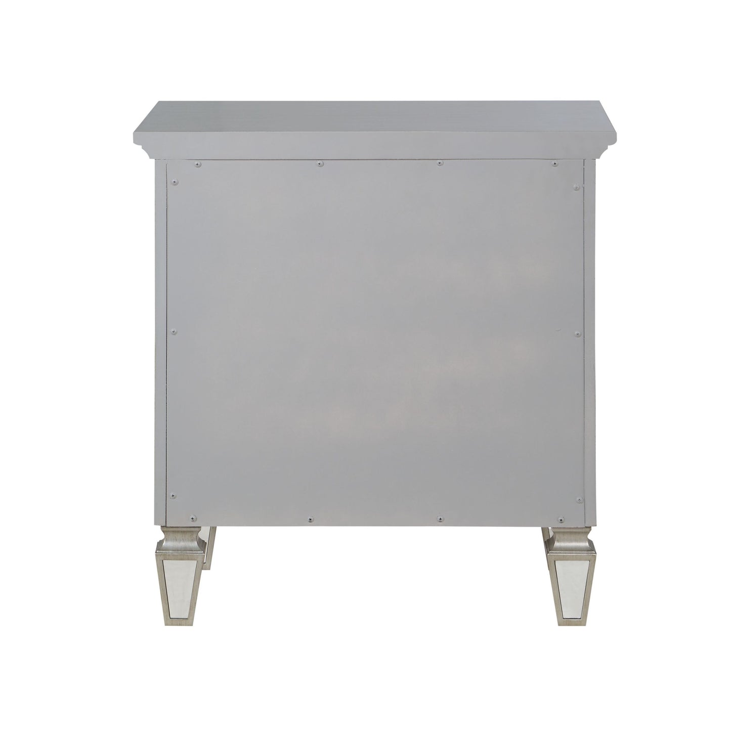 Varian Nightstand - Silver & Mirrored