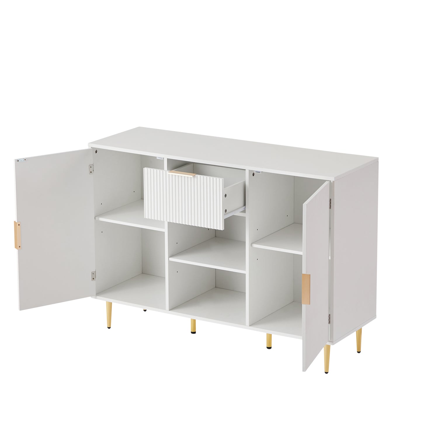 Porter 3 Drawers and 2 Doors  Sideboard Cabinet - White