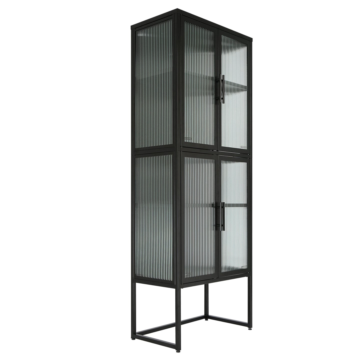 Nera II Tempered Glass Cabinet - Black