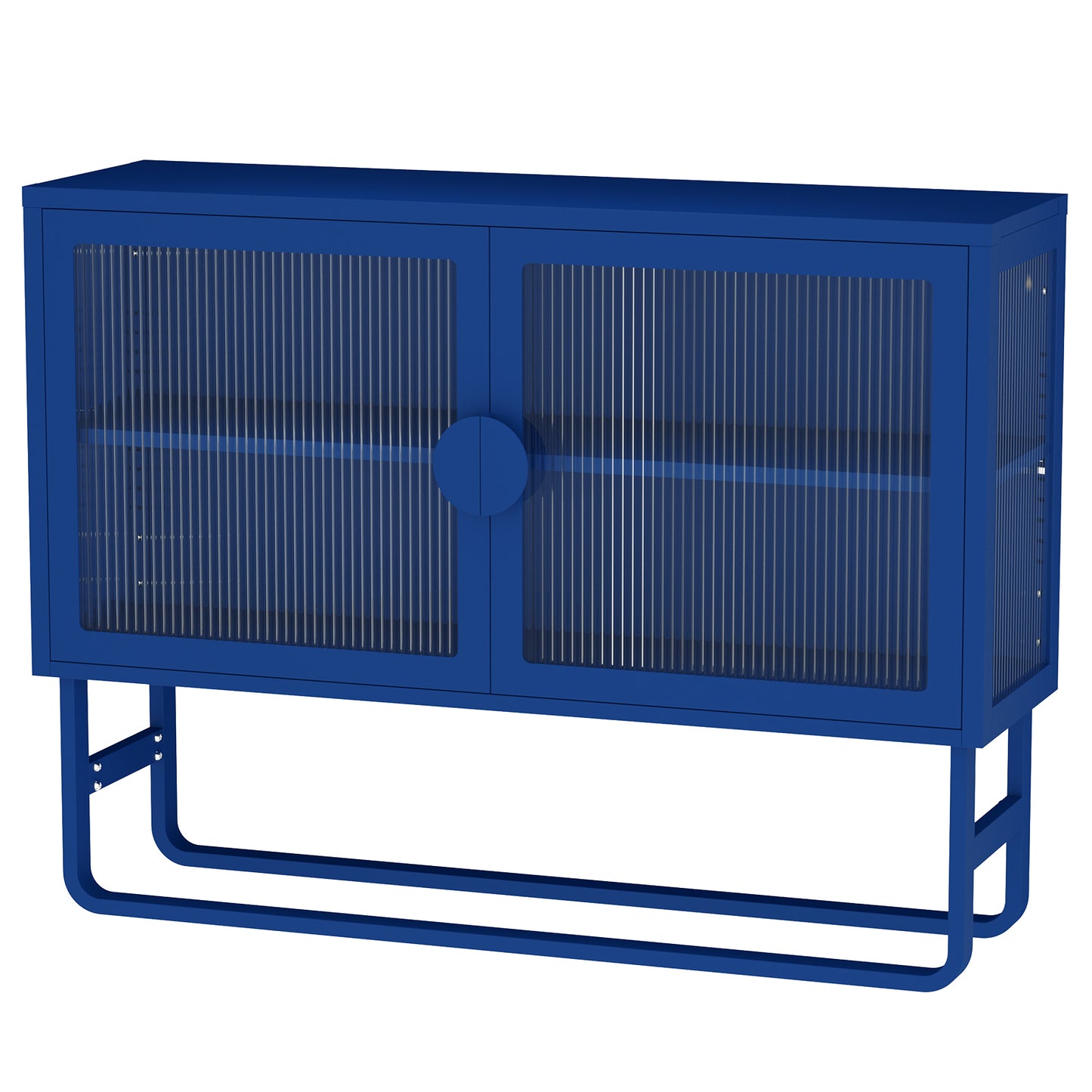 Tempered Glass Cabinet Credenza - Blue