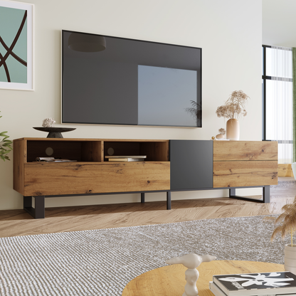 Vato Modern TV Stand Entertainment Center - Wood