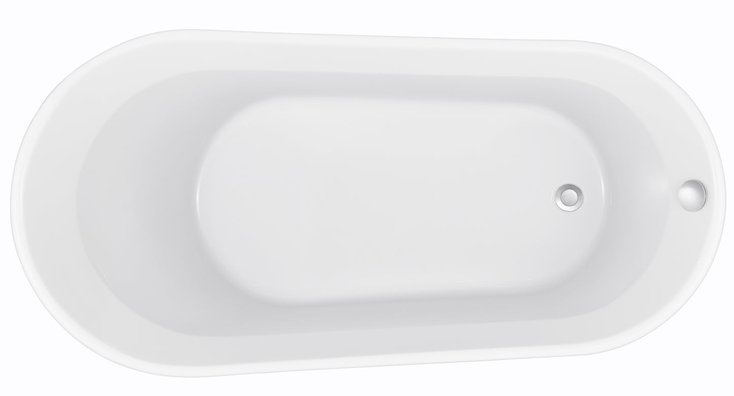 Omex 69"  Acrylic Freestanding Soaking Bathtub  - White