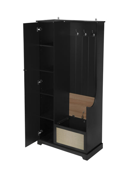 Tero 1 Door Closet - Black