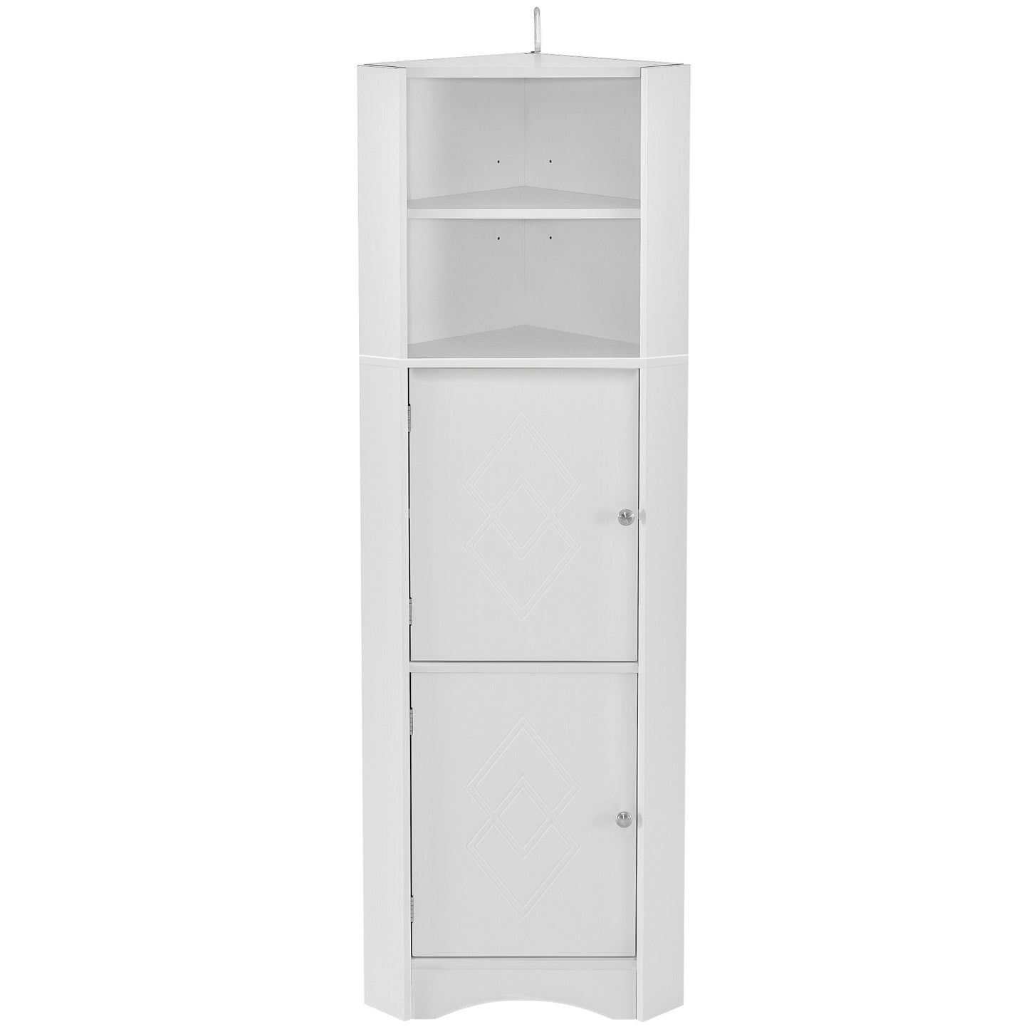 Skyward Bathroom Corner Cabinet - White