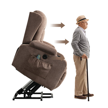 Bonilla Power Lift Recliner Chair - Brown