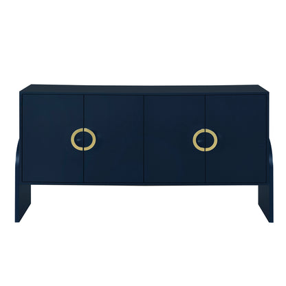 O II Metal Handle Storage Cabinet - Navy Blue