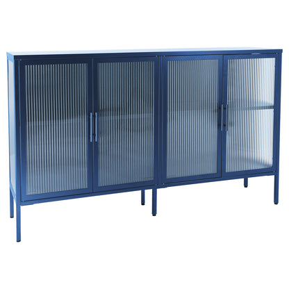 Nera Tempered Glass Credenza - Blue