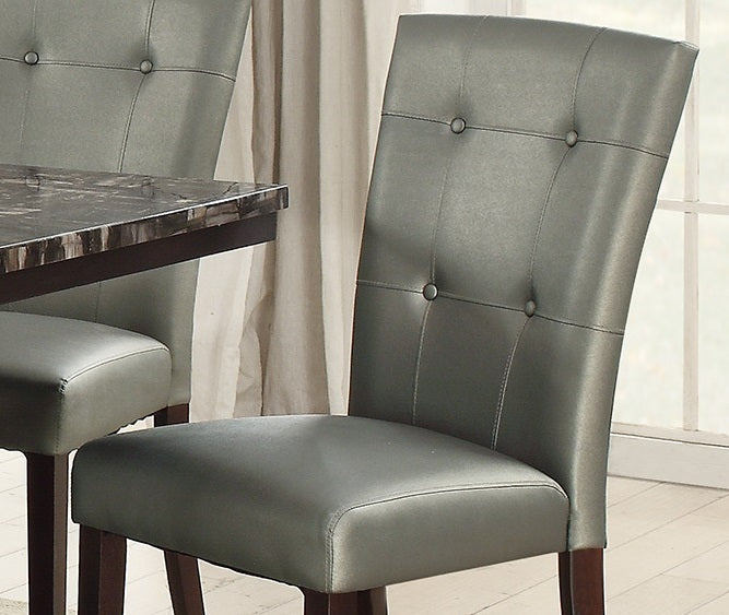 Evans Tufted Dining Chairs (Set of 2) - Silver