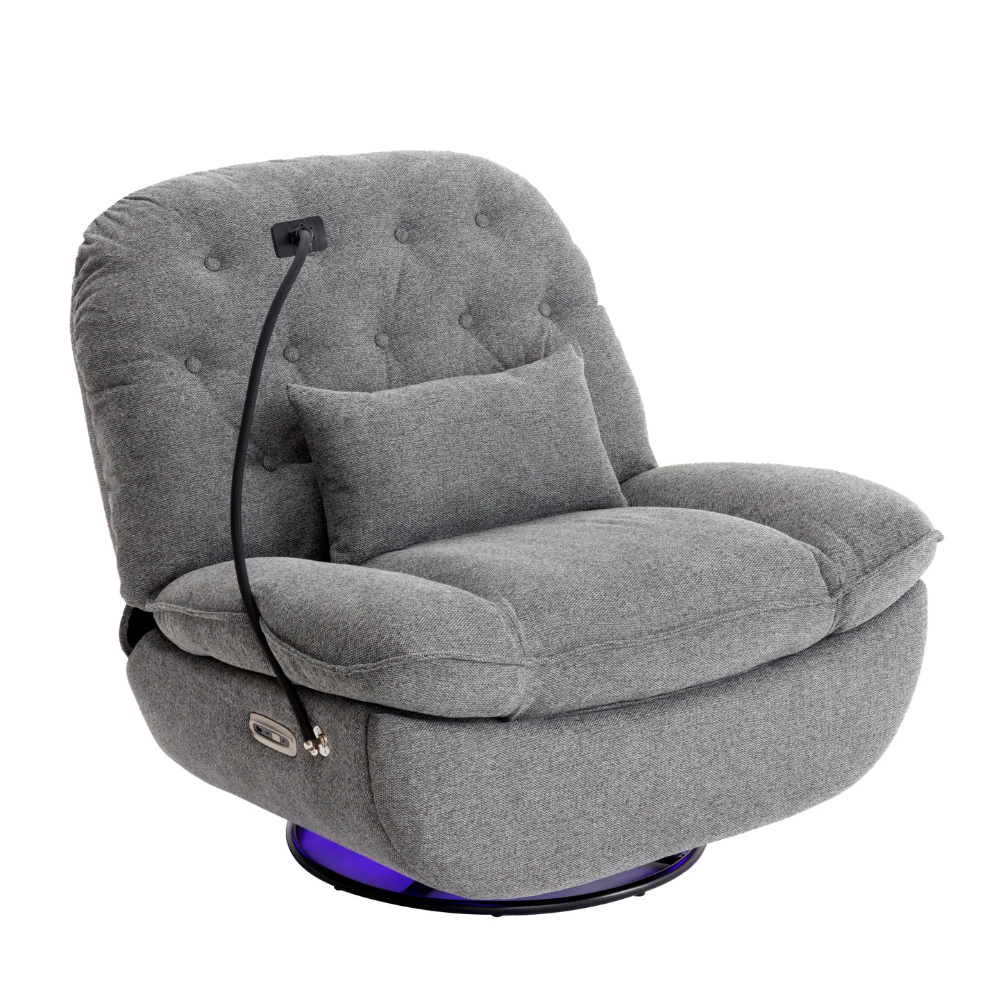 Roxie 270 Degree Swivel Power Recliner with Voice Control - Gray