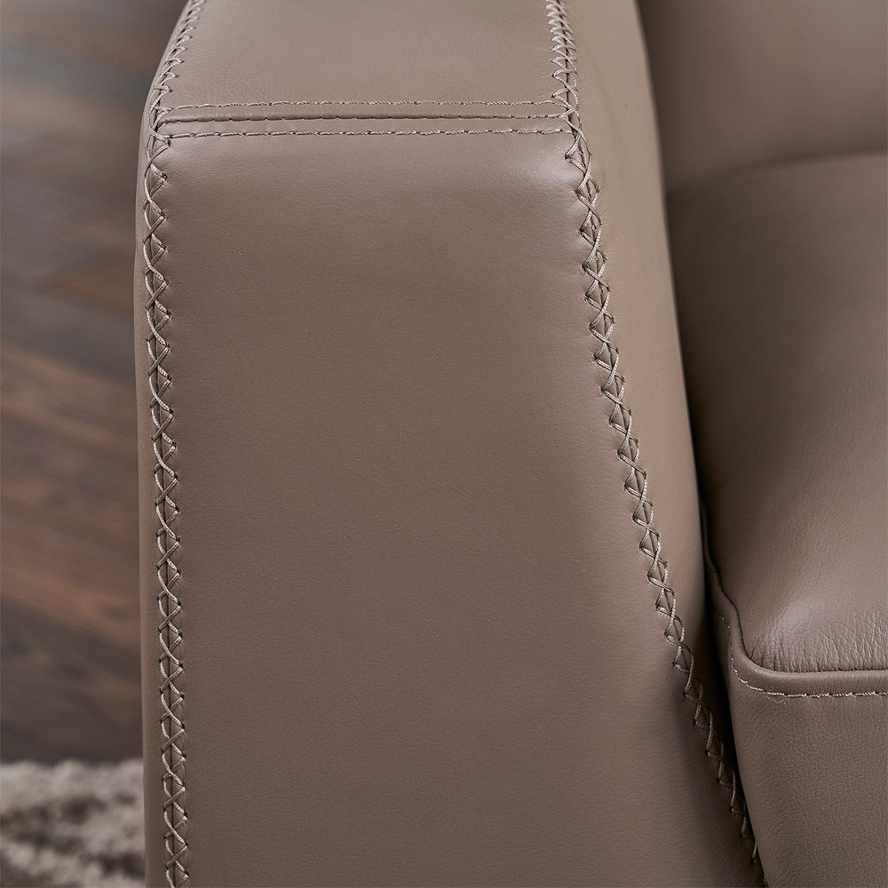 Soma Leather Loveseat - Taupe