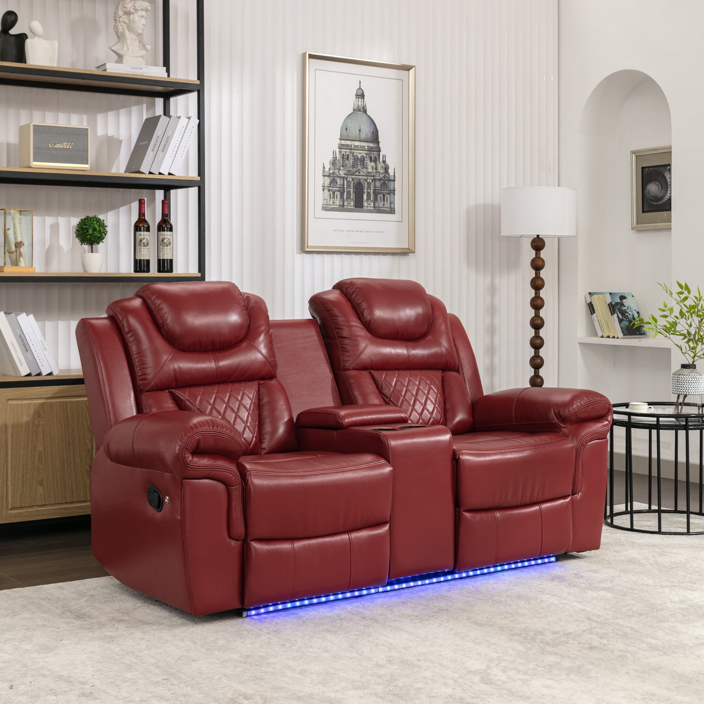 Milo 3 Pieces Recliner Sofa Sets - Red