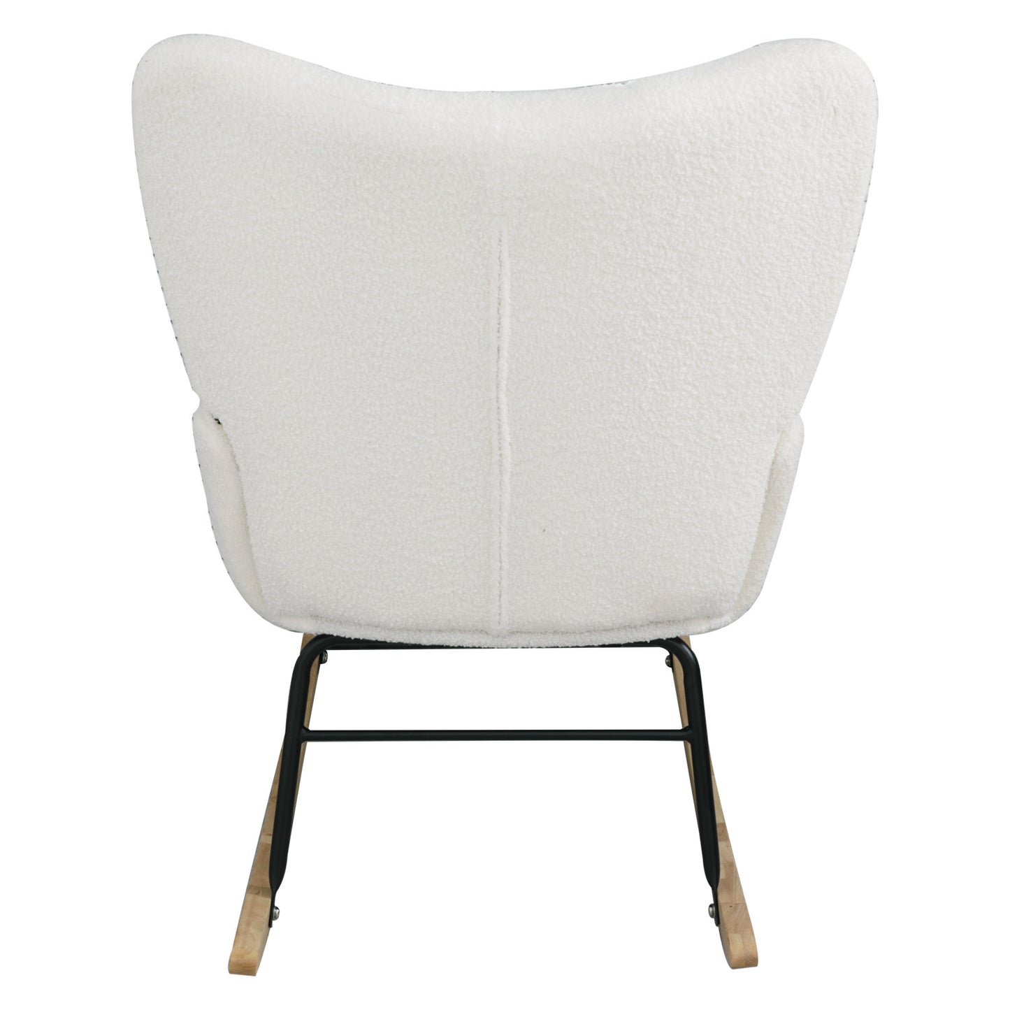 Todd Teddy Fabric Rocking Chair - White