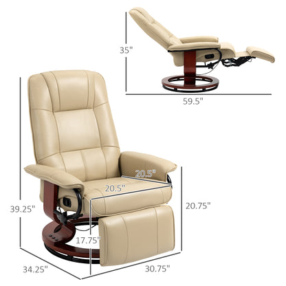 Metro Swivel Recliner Chair - White