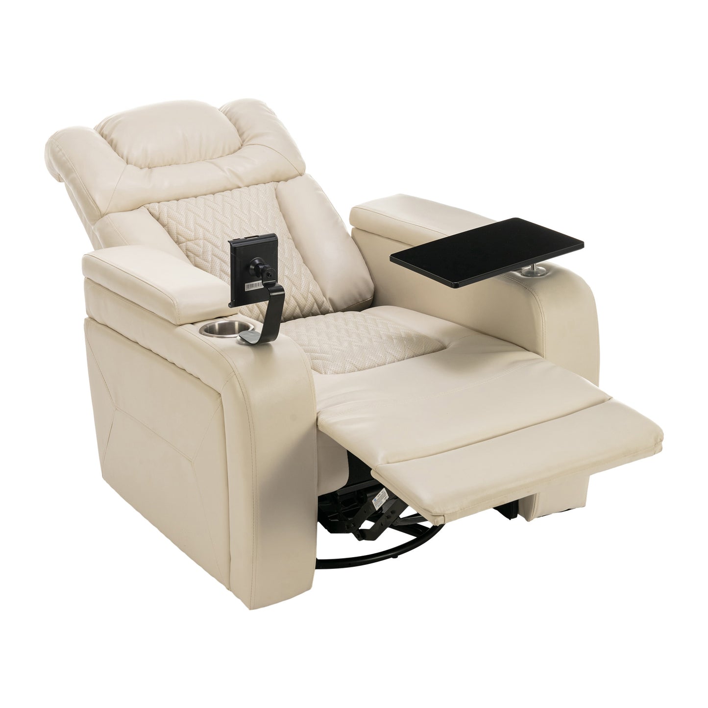 Comfort Max 270 Degree Swivel Power Recliner - White