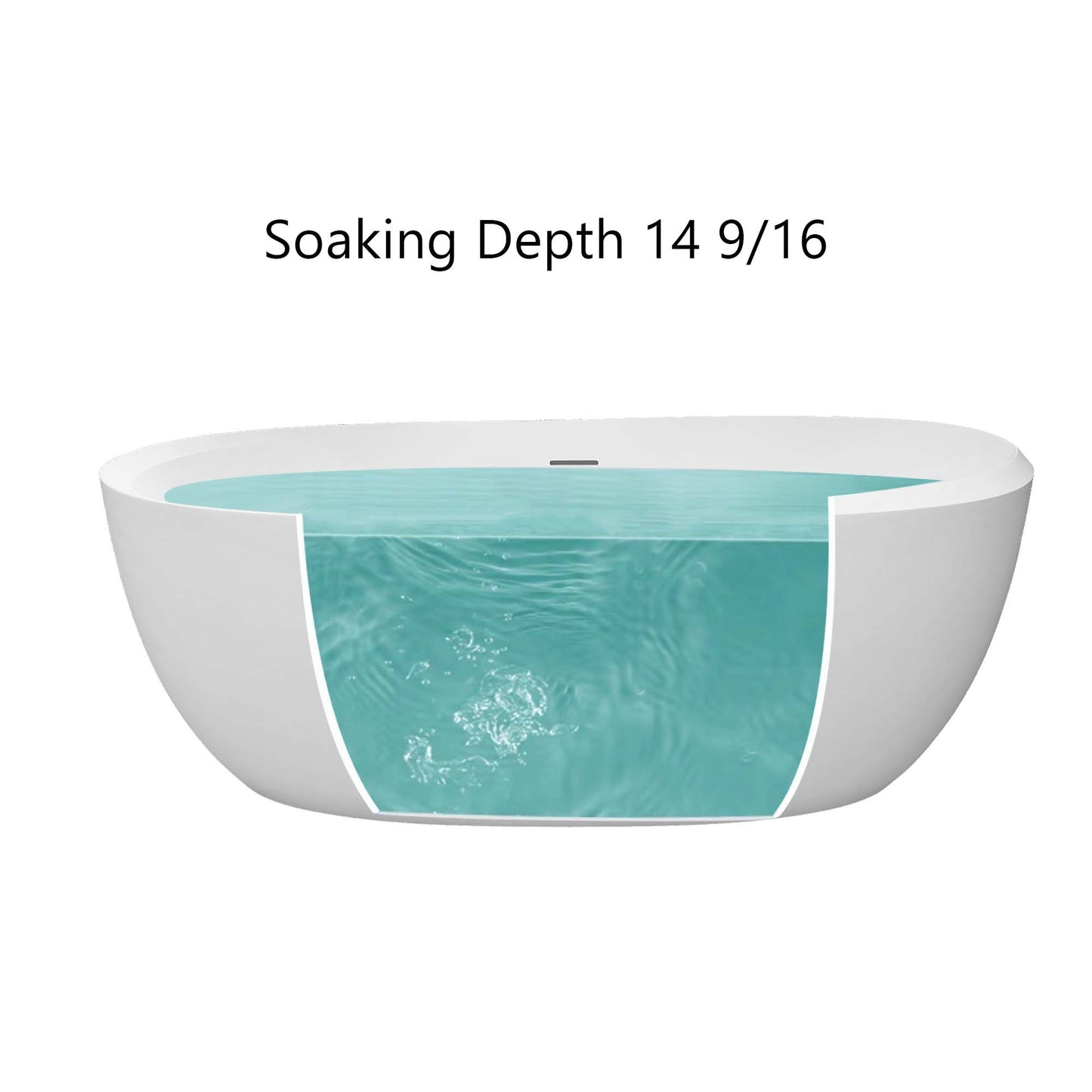 Mody 67" Acrylic Freestanding  Soaking Bathtub - Gloss White