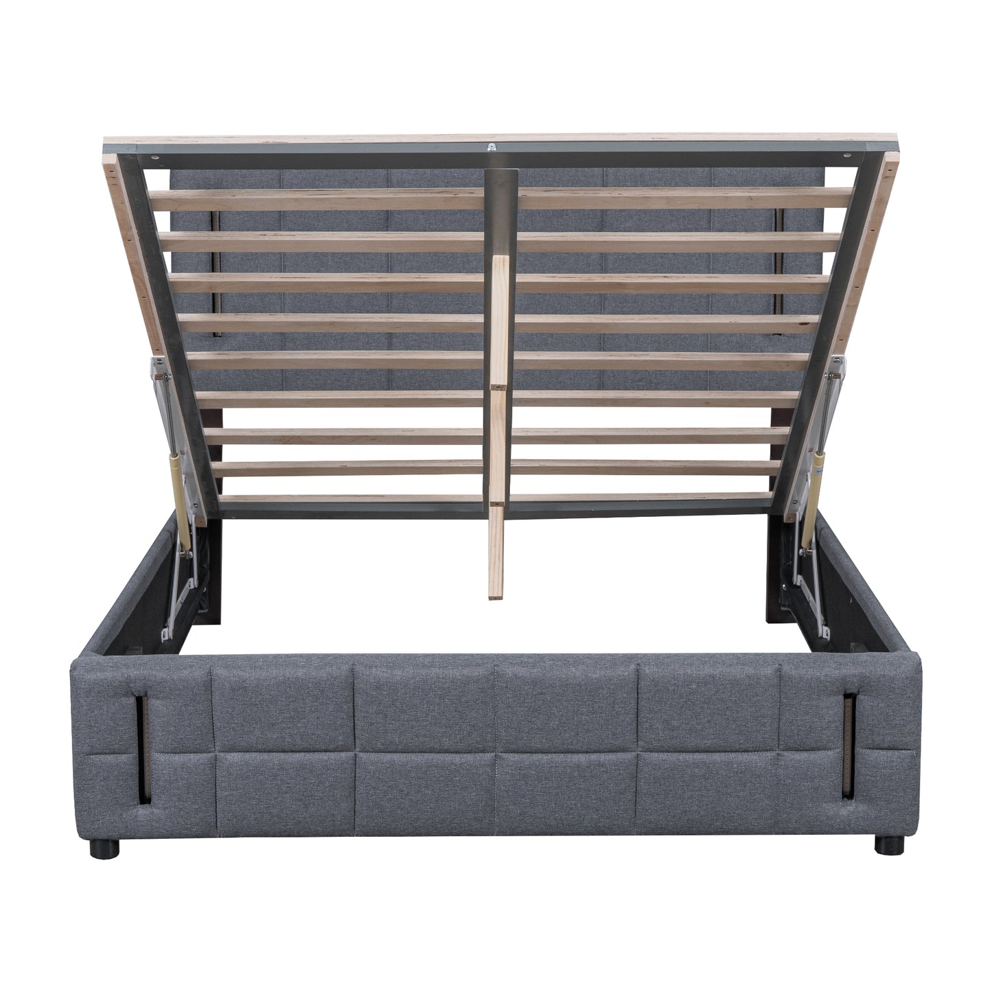 Ps Queen Size Storage Bed w Hydraulic System - Gray