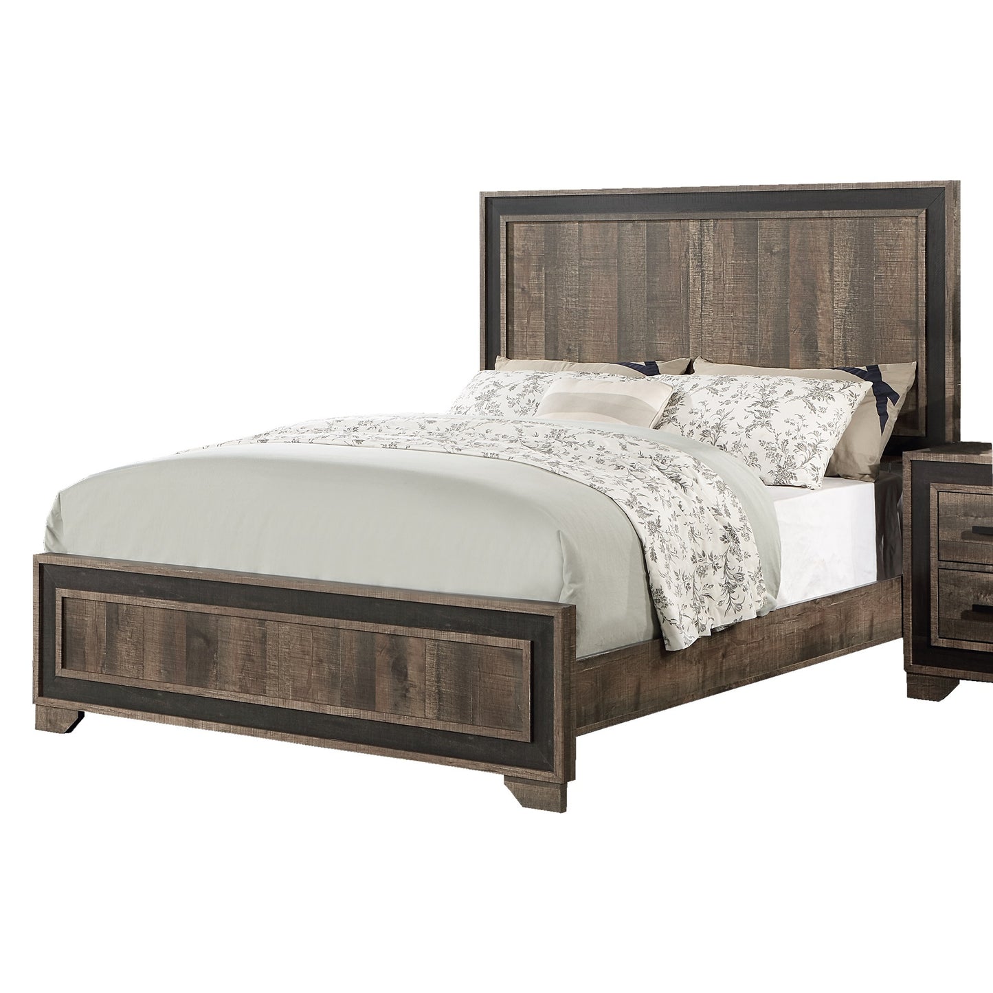 Morpheus Queen Size Bed - Oak