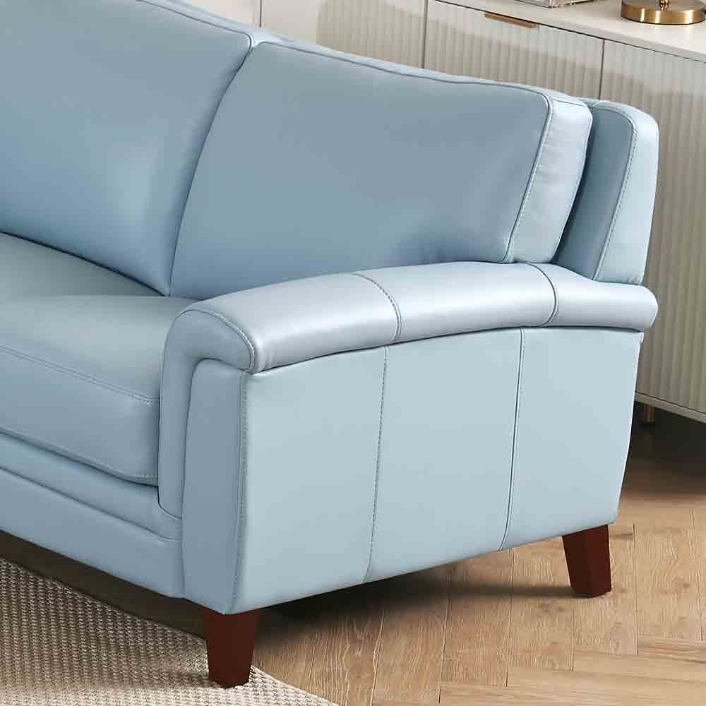 Westcott Leather Loveseat - Blue