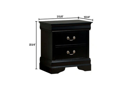 English Antique Solid wood  Nightstand - Black