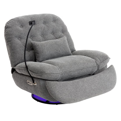 Roxie 270 Degree Swivel Power Recliner with Voice Control - Gray