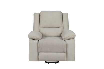 Solace Electric Power Recliner Chair with Massage and Heatin - Beige