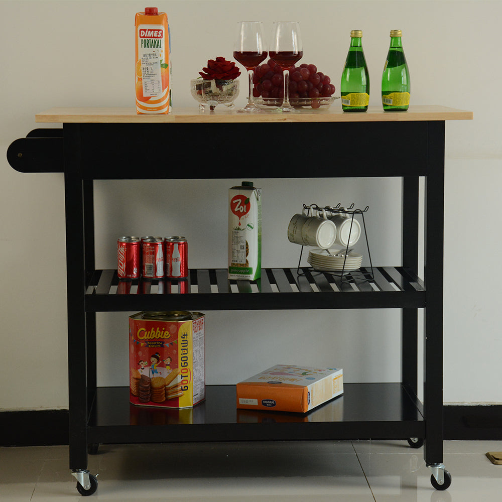 Cruiser Kitchen Island & Kitchen Cart  - Black