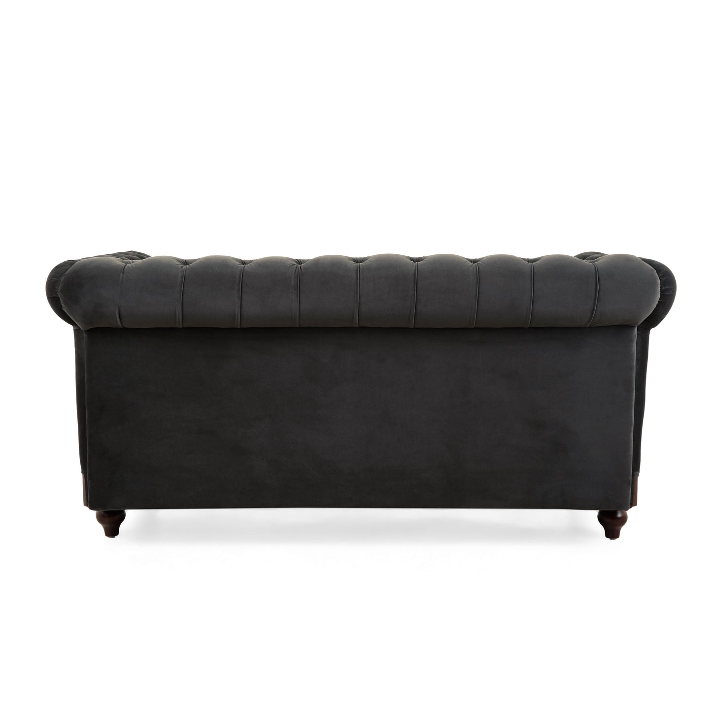 Vivalux Velvet Loveseat Sofa - Dark Gray