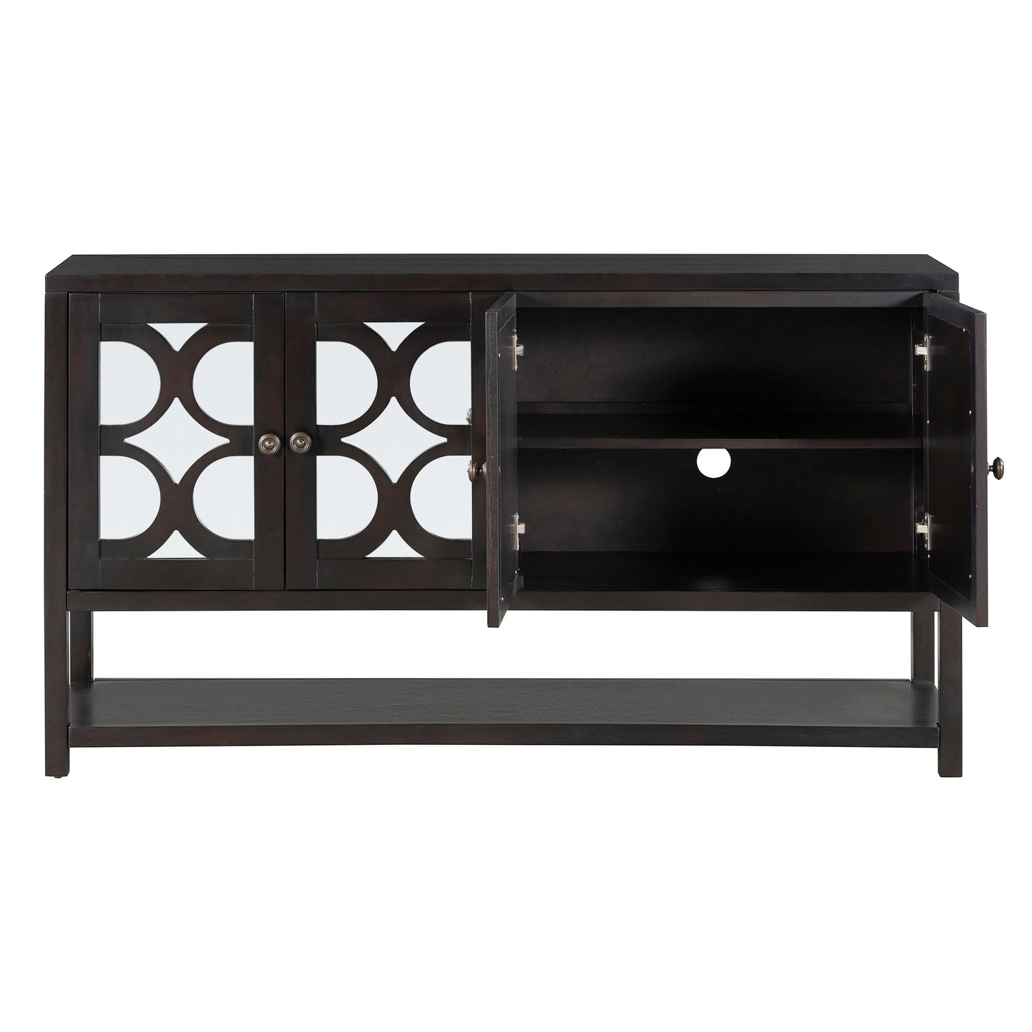 Stasia Sideboard Buffet with Mirrored Doors - Espresso