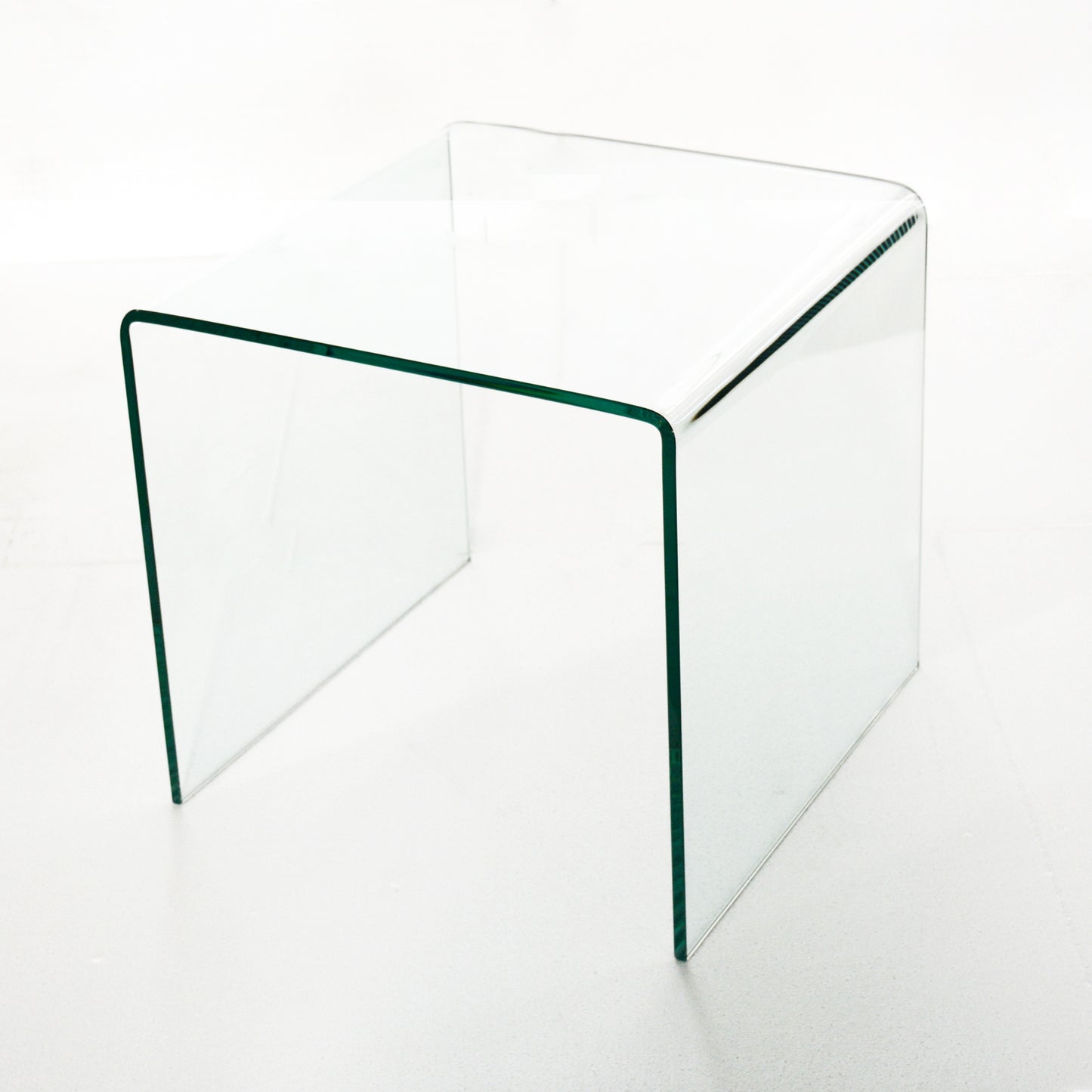 Tempered Clear Glass Side & End Table