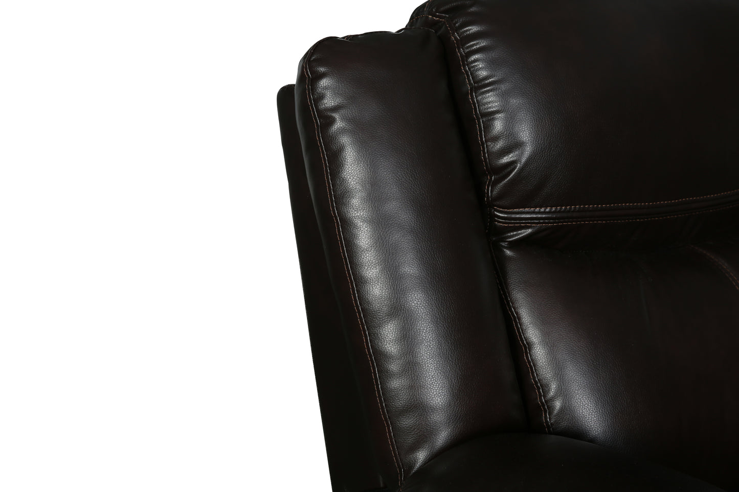 Barton Leather-Air Reclining Chair - Brown