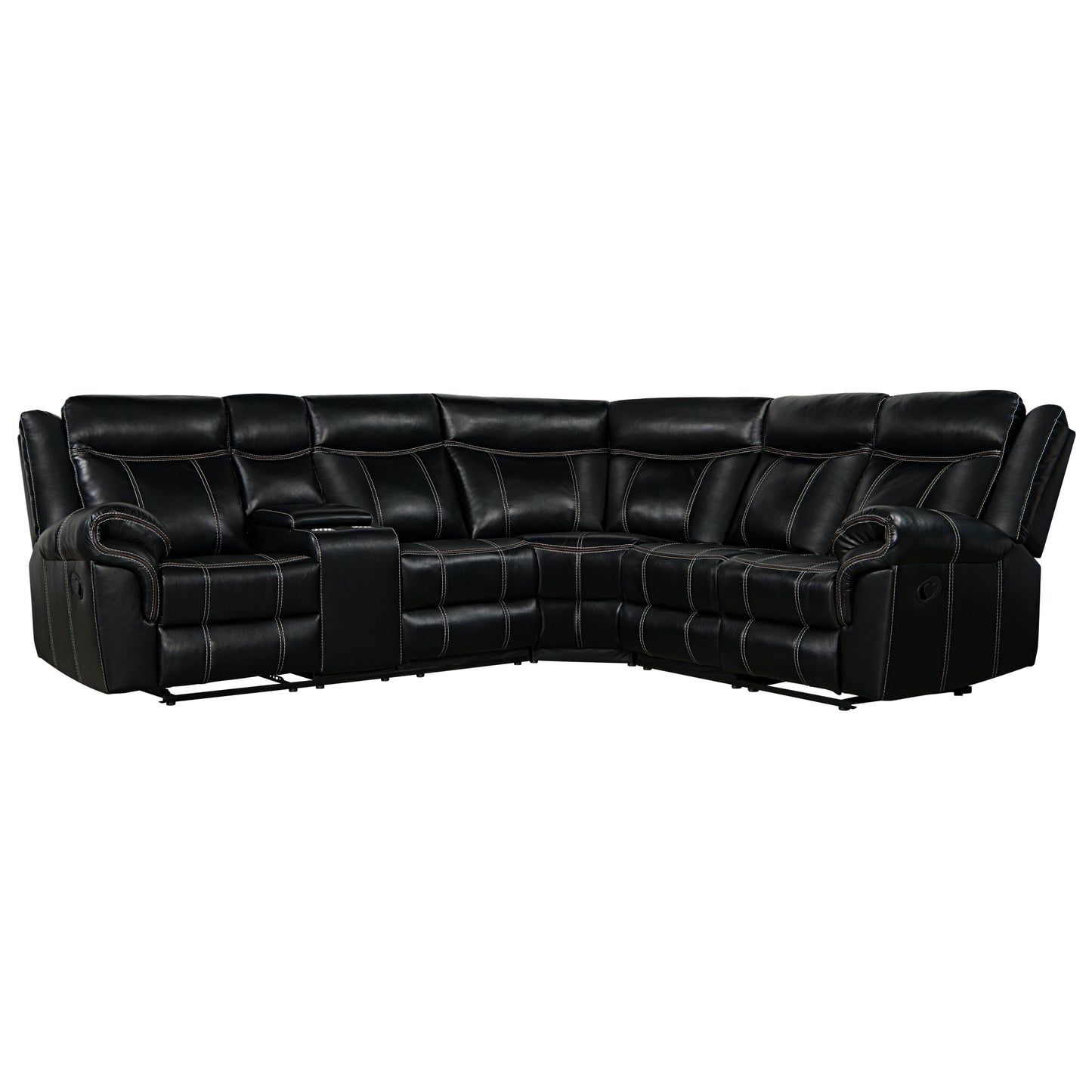 Ainka Sectional Manual Recliner - Black