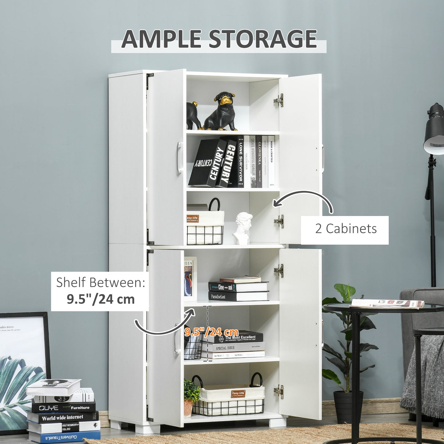 Tosha Storage Cabinet - White