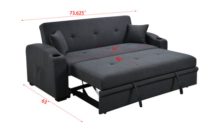 Tazz Pull-Out Sleeper Sofa - Dark Blue