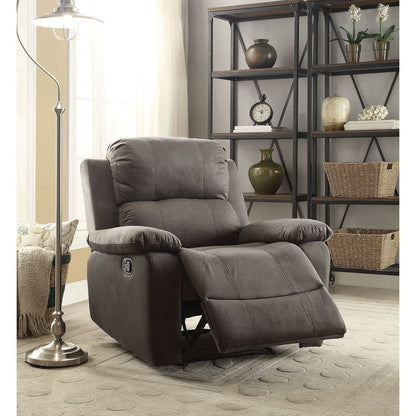 Bina Microfiber Recliner - Charcoal