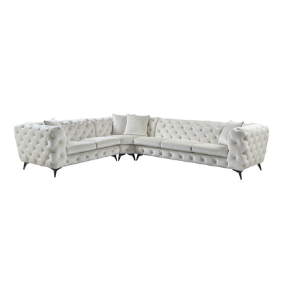 Atronia Sectional Sofa  w/4 Pillows - Beige