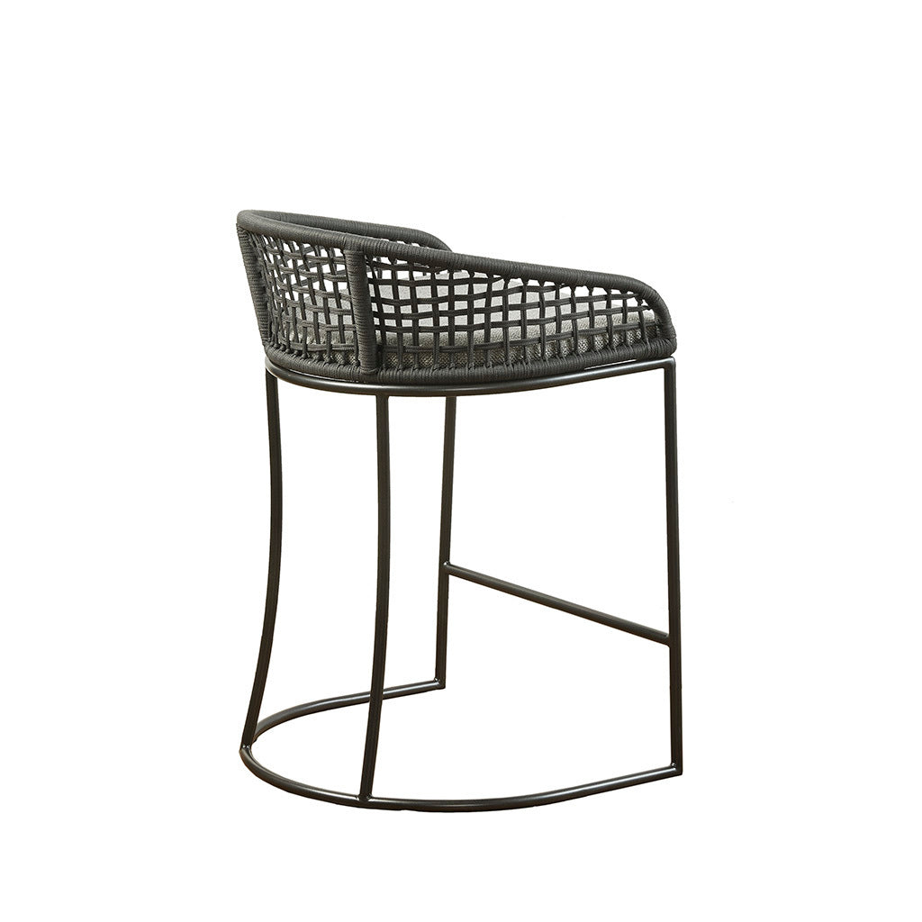 Hermosa Woven Counter Stool 25" - Dark Gray