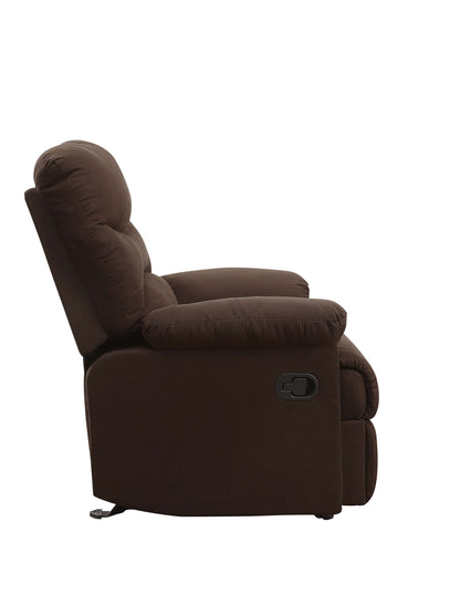 Zamora Glider Recliner with Pillow Top Armrest - Chocolate