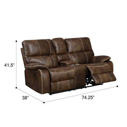 Hooper Power Reclining Loveseat - Brown