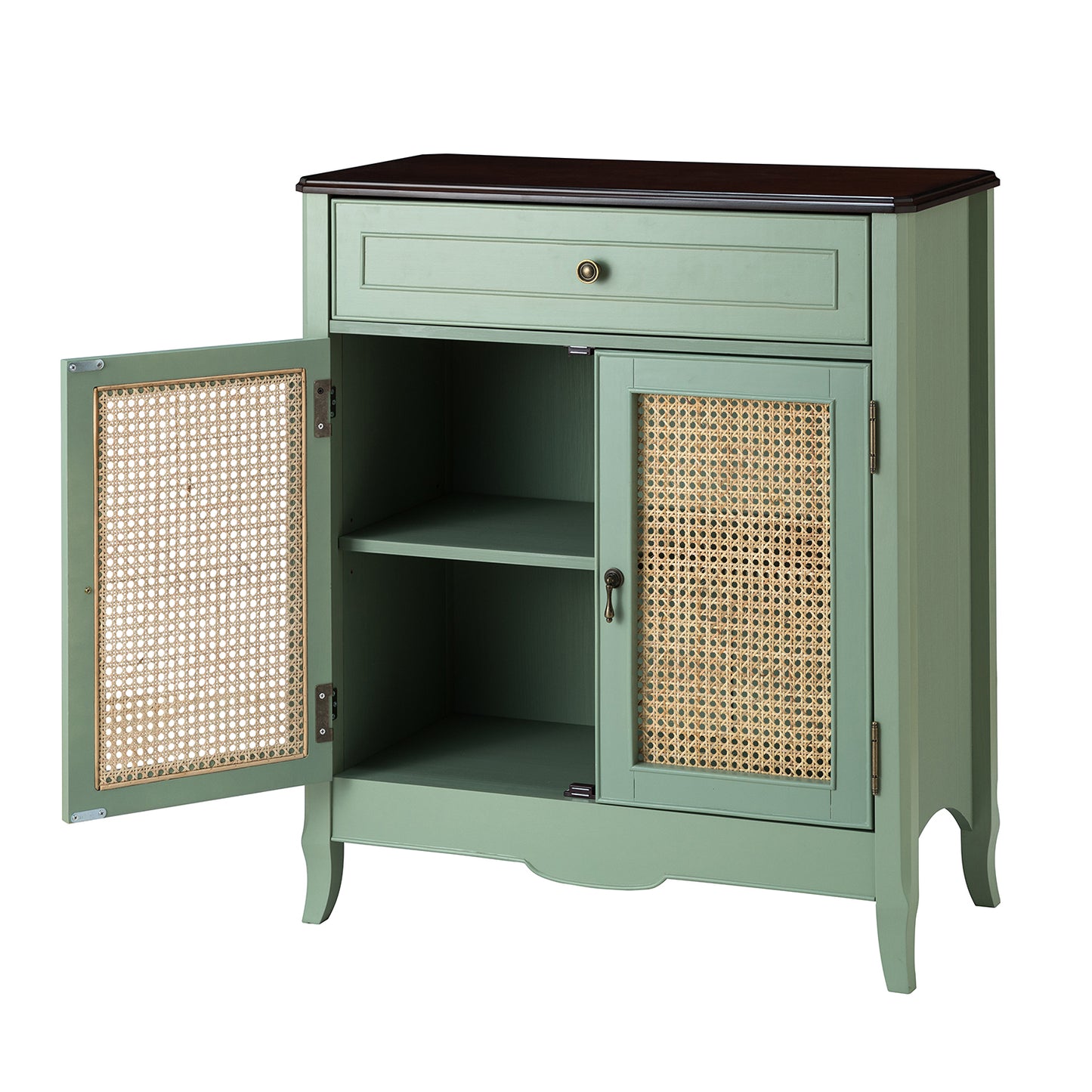 Schirru 36'' Tall 2-Door Accent Cabinet - Aqua