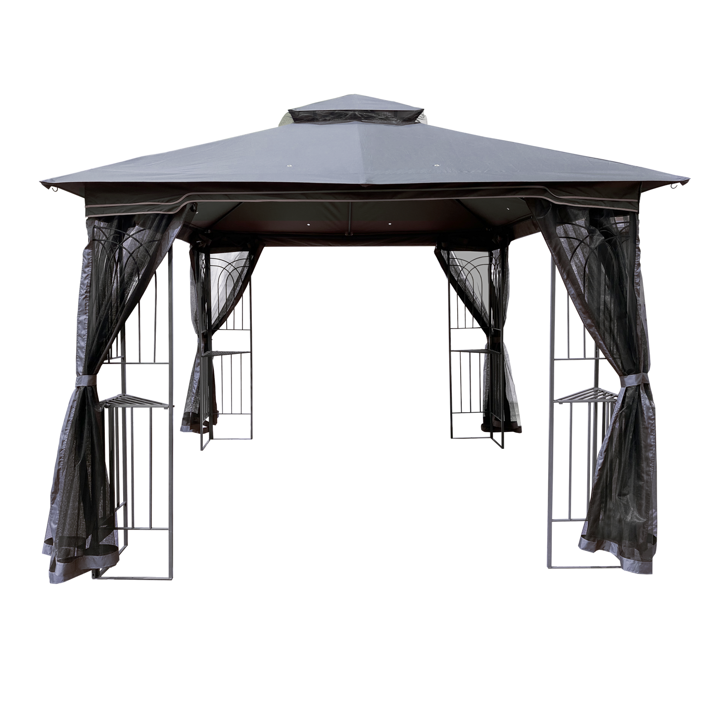 Zamora 10 x 10 ft Outdoor Patio Gazebo Canopy Tent - Gray