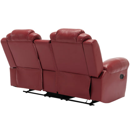 Milo 3 Pieces Recliner Sofa Sets - Red